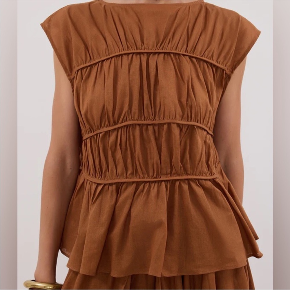 Dissh Flynn top in rust - size us 4 - Picture 4 of 7